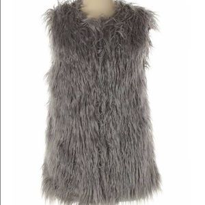 Grey fur vest